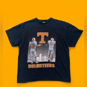 Tennessee volunteers Black Tshirt Ft Peyton Manning and Hendon Hooker